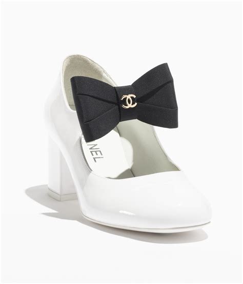 chanel white mary janes